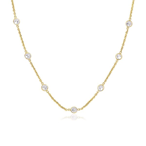 14k Yellow Gold CZ By the Yard Long Links