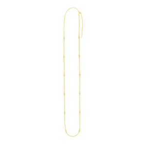 Endless Adjustable Diamond Pendant Chain in 14k Yellow Gold (3.0mm)