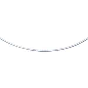 14k White Gold Classic Omega Style Chain (2 mm)