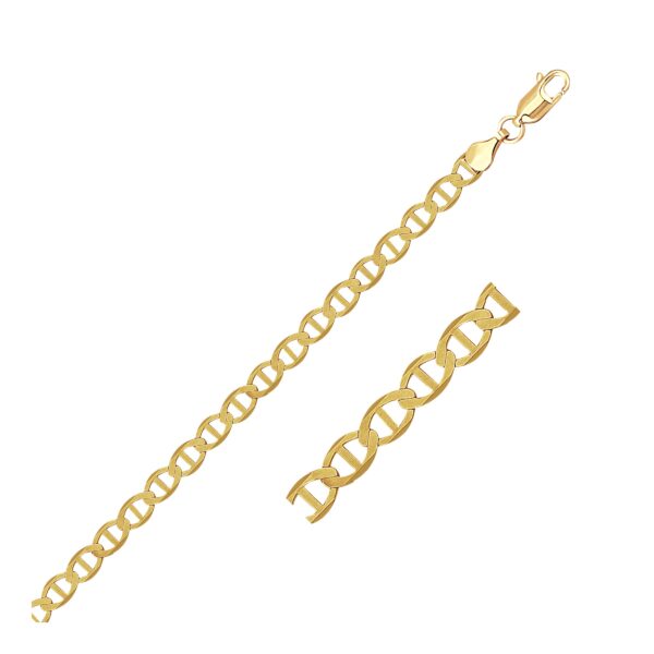 4.5mm 14k Yellow Gold Mariner Link Chain