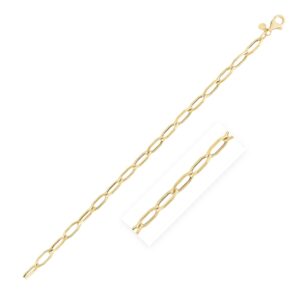 14k Yellow Gold High Polish Hexagon Link Chain (5.0mm)