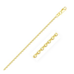 153455370.jpg 2.3mm 10k Yellow Gold Rolo Anklet