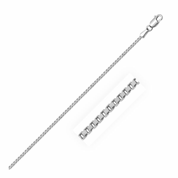 18k White Gold Classic Box Chain 1.4mm