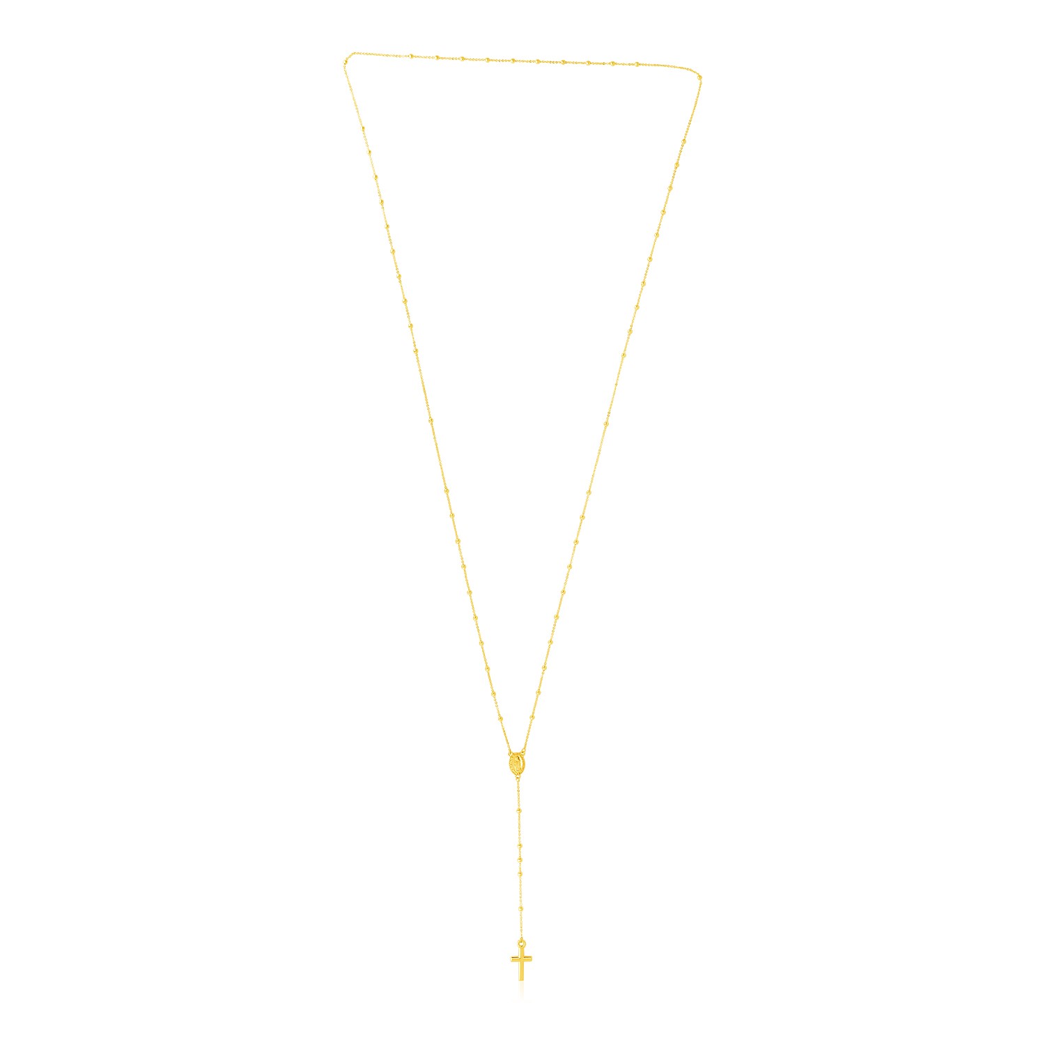 14k Yellow Gold Rosary Necklace