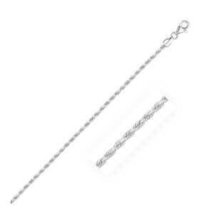 153455749.jpg 2.25mm 14k White Gold Diamond Cut Rope Anklet