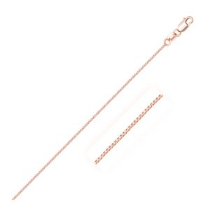 14k Rose Gold Classic Box Chain 0.6mm