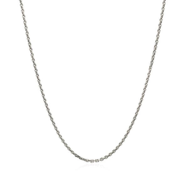 Sterling Silver Rhodium Plated Cable Chain 1.4mm - Image 3