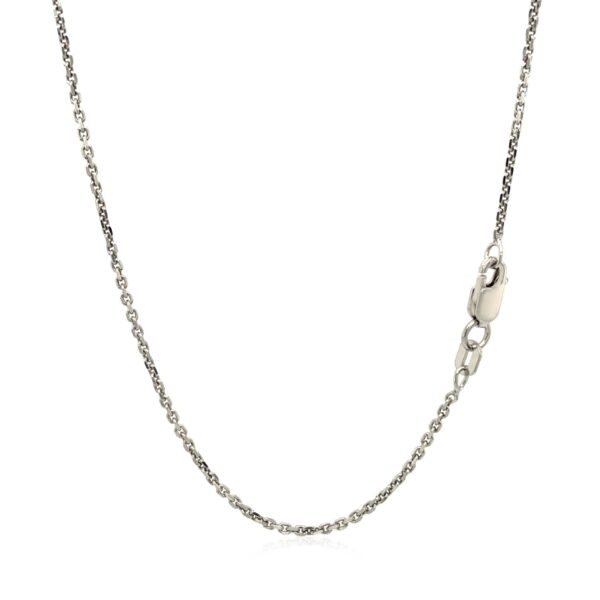 Sterling Silver Rhodium Plated Cable Chain 1.4mm - Image 2