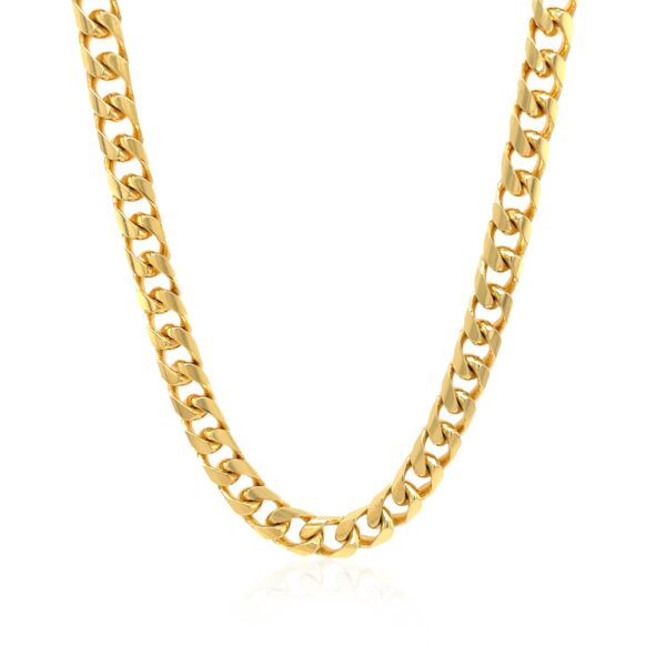 5.8mm 14k Yellow Gold Solid Miami Cuban Chain - Image 4