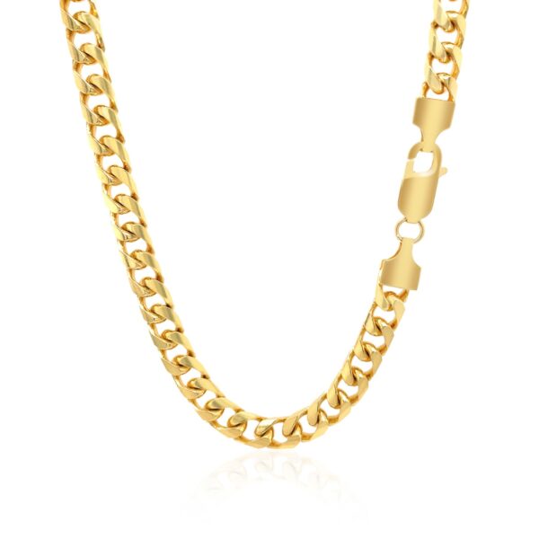 5.8mm 14k Yellow Gold Solid Miami Cuban Chain - Image 2