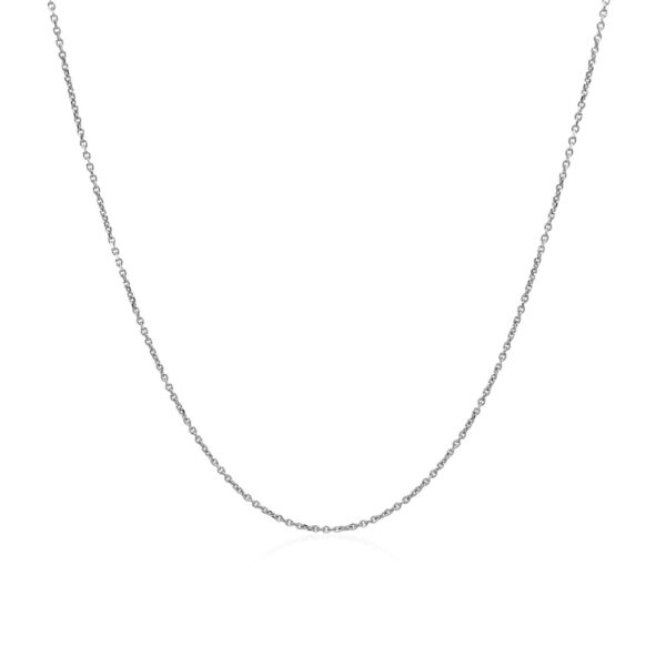 10k White Gold Cable Link Chain 0.5mm - Image 4