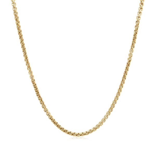 14k Yellow Gold Solid Round Box Chain 1.6 mm - Image 5