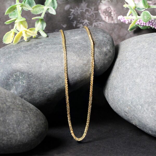 14k 1.8mm Yellow Gold Square Wheat Chain - Image 8