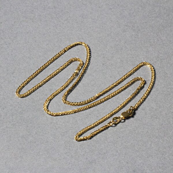 14k 1.8mm Yellow Gold Square Wheat Chain - Image 7