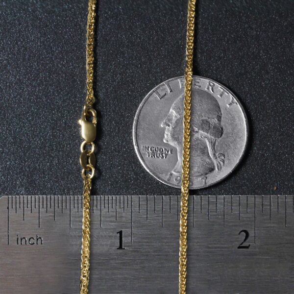 14k 1.8mm Yellow Gold Square Wheat Chain - Image 3