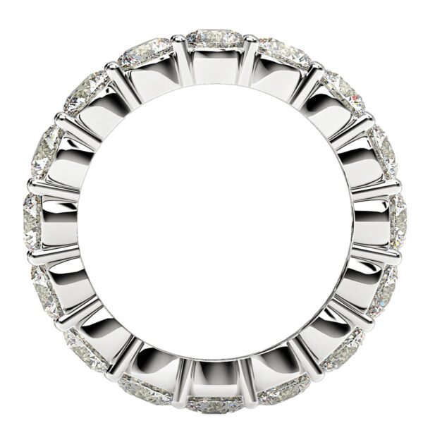 Round Cut Lab Grown Diamond Eternity Ring in 14k White Gold (4 cttw FG/VS2) - Image 2