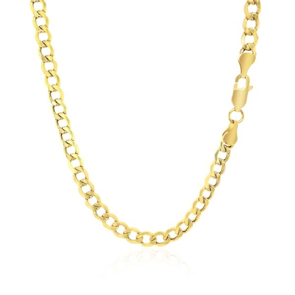 4.4mm 14k Yellow Gold Curb Chain - Image 10