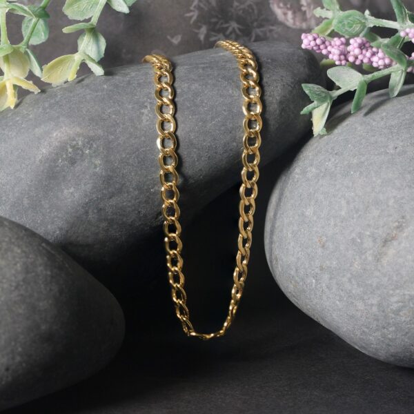 4.4mm 14k Yellow Gold Curb Chain - Image 2