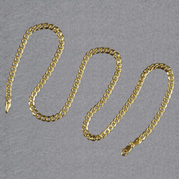 4.4mm 14k Yellow Gold Curb Chain - Image 9