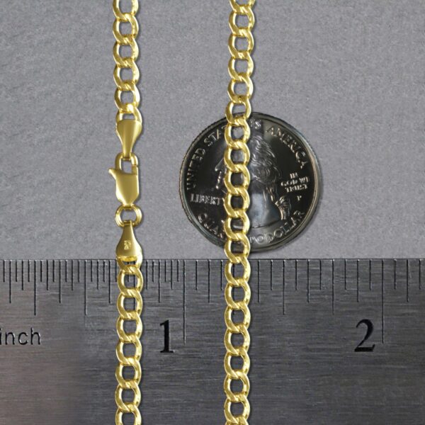 4.4mm 14k Yellow Gold Curb Chain - Image 7