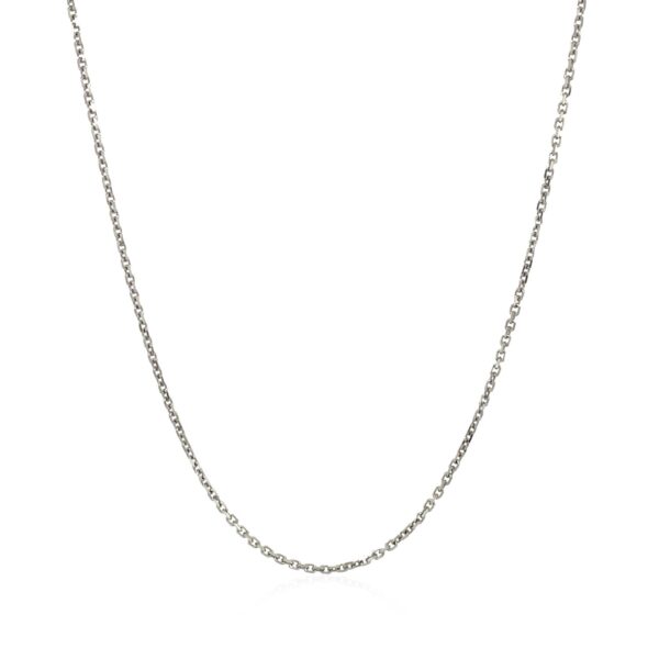 18k White Gold Cable Chain 1.1mm - Image 4