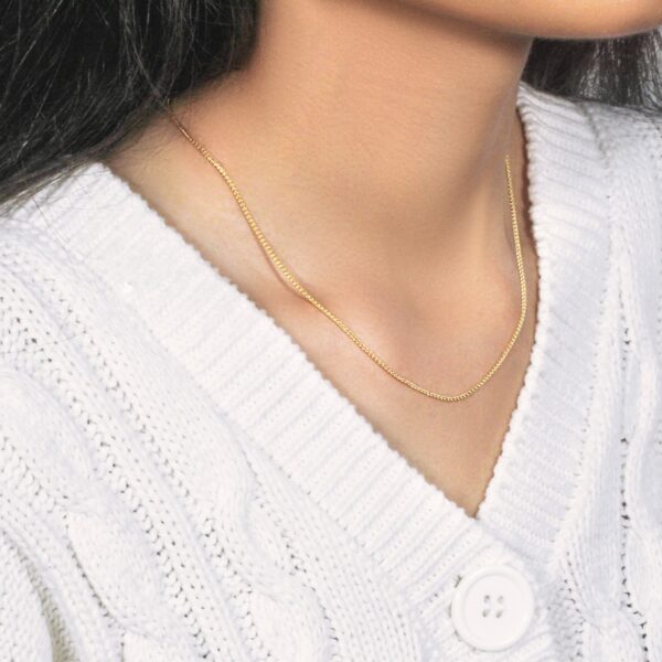 14k Yellow Gold Round Chain 1.2mm - Image 10