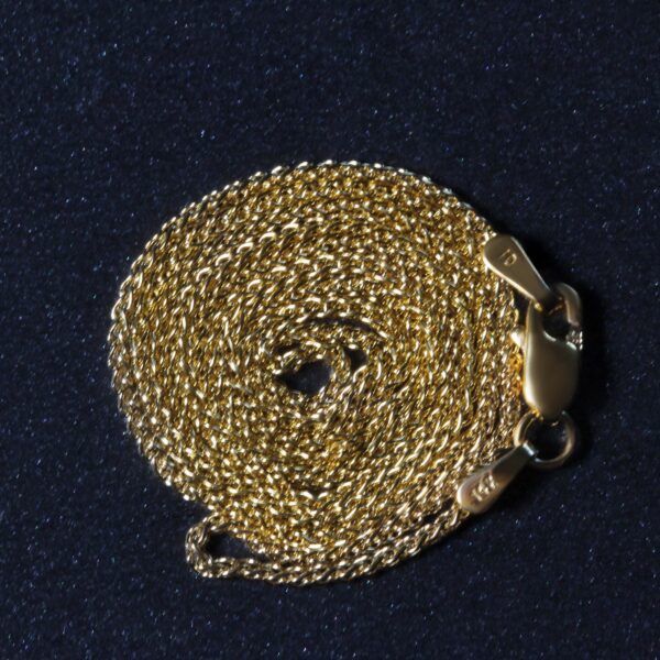 14k Yellow Gold Round Chain 1.2mm - Image 4