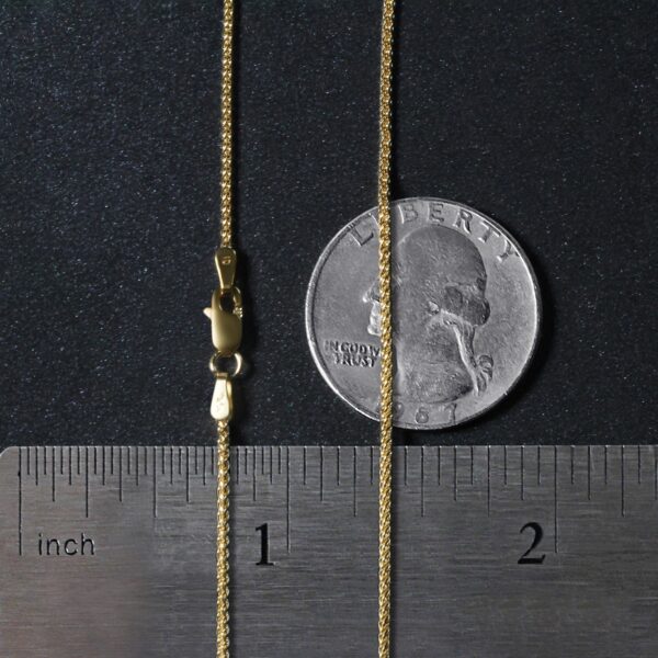 14k Yellow Gold Round Chain 1.2mm - Image 5