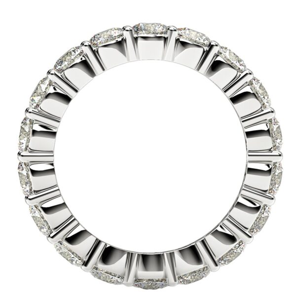 Round Cut Lab Grown Diamond Eternity Ring in 14k White Gold (2 cttw FG/VS2) - Image 2