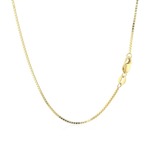 18k Yellow Gold Classic Box Chain 0.9 mm - Image 7