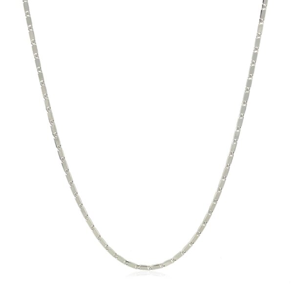 14k White Gold Lumina Pendant Chain 1.0mm - Image 3