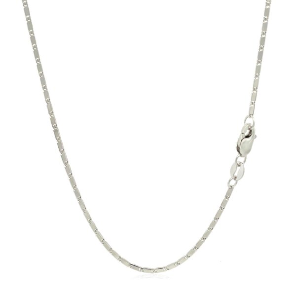 14k White Gold Lumina Pendant Chain 1.0mm - Image 4