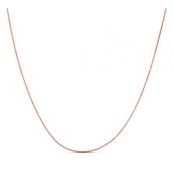 Double Extendable Diamond Cut Cable Chain in 14k Rose Gold (0.80mm) - Image 3