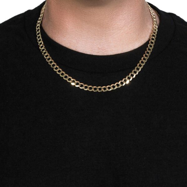 7.0mm 10k Yellow Gold Curb Chain - Image 6