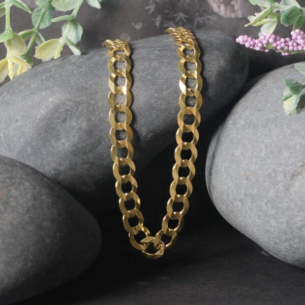 7.0mm 10k Yellow Gold Curb Chain - Image 10