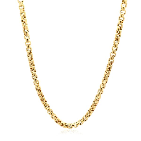 3.4mm 14k Yellow Gold Round Box Chain - Image 3