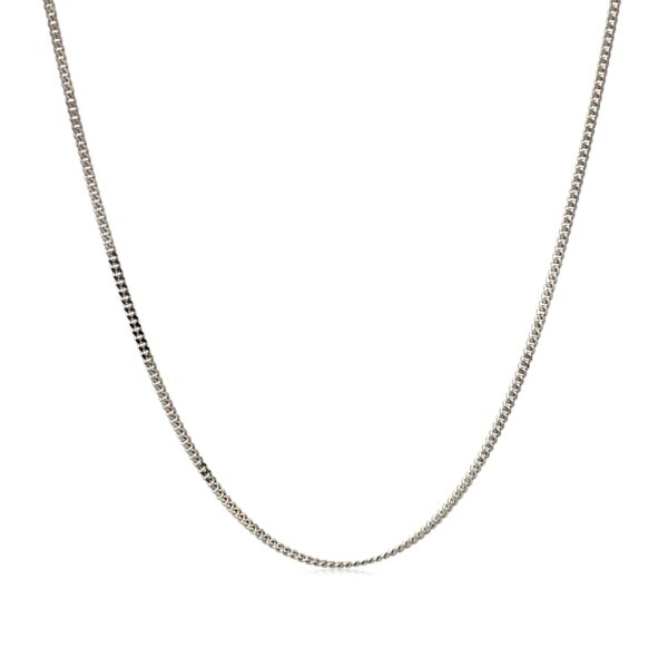 10k White Gold Gourmette Chain 1.0mm - Image 4