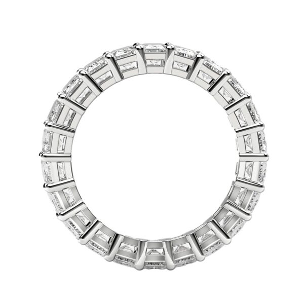 Emerald Cut Lab Grown Diamond Eternity Ring in 14k White Gold (2 cttw FG/VS2) - Image 3