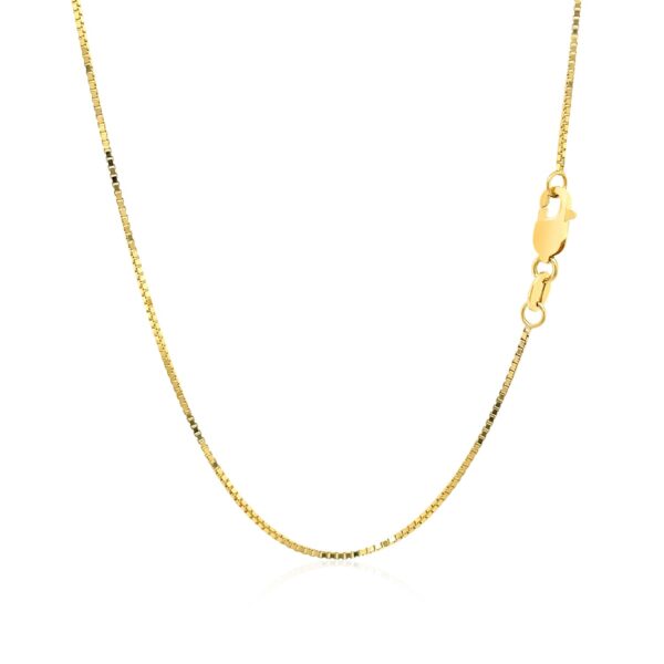 18k Yellow Gold Box Chain 0.8mm - Image 7