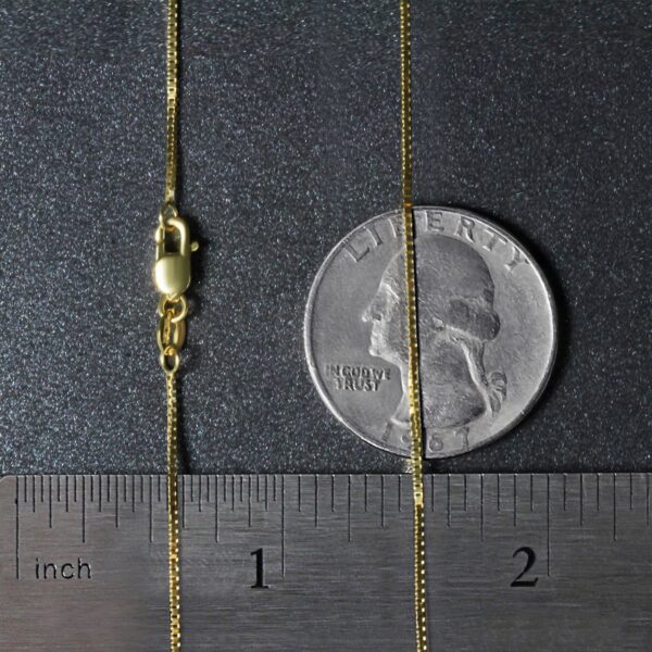 18k Yellow Gold Box Chain 0.8mm - Image 10