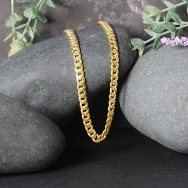 4.5mm 14k Yellow Gold Miami Cuban Semi Solid Chain - Image 12