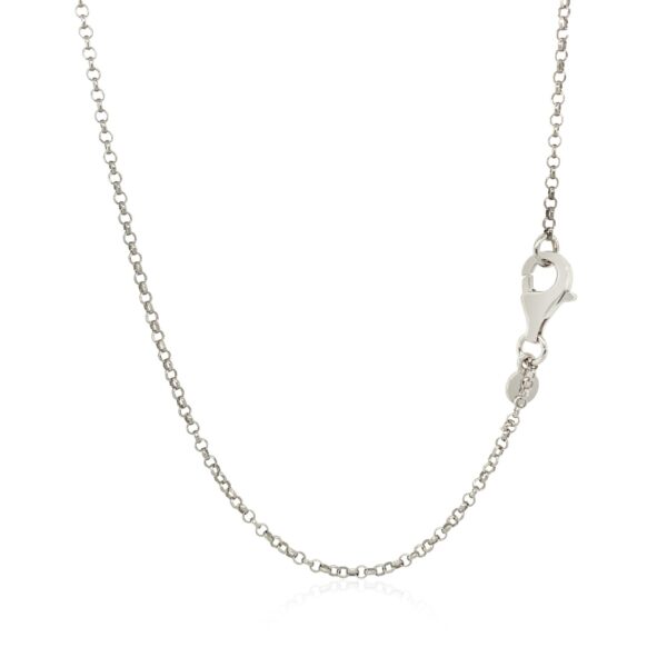 Sterling Silver 24 inch Necklace with Long Polished Bar Pendant - Image 2