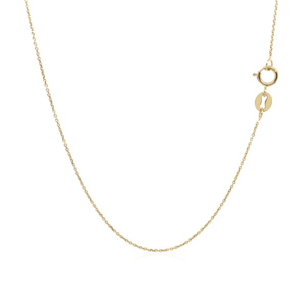 14k Yellow Gold Cable Link Chain 0.5mm - Image 2