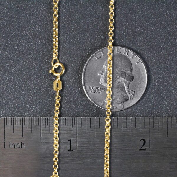 10k Yellow Gold Rolo Chain 1.9mm - Image 5