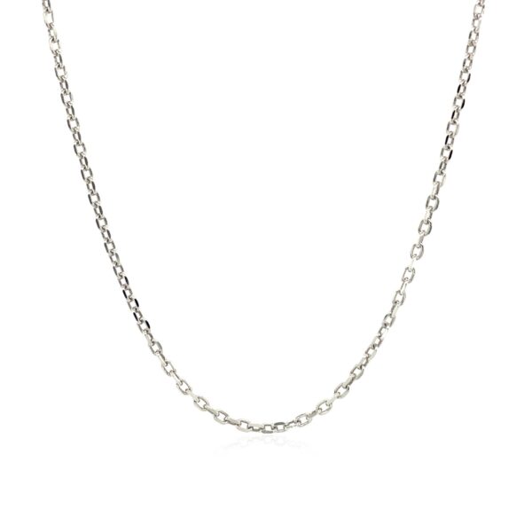 Sterling Silver Rhodium Plated Cable Chain 1.5mm - Image 4