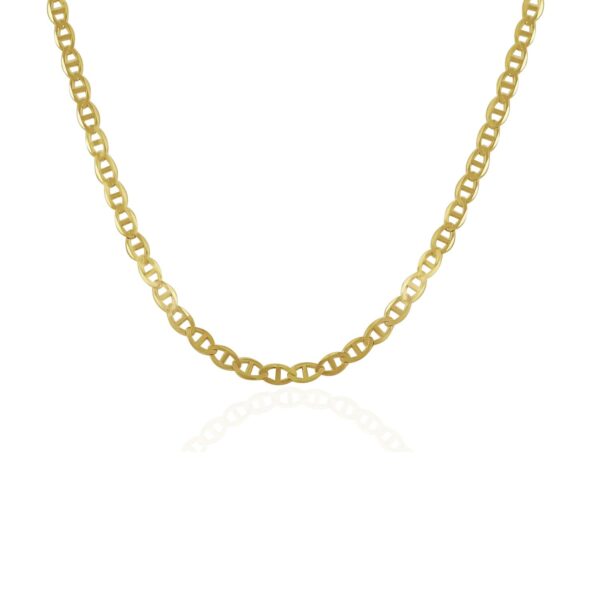 3.2mm 10k Yellow Gold Mariner Link Chain - Image 7