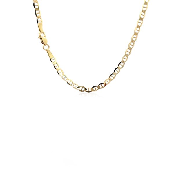 3.2mm 10k Yellow Gold Mariner Link Chain - Image 6