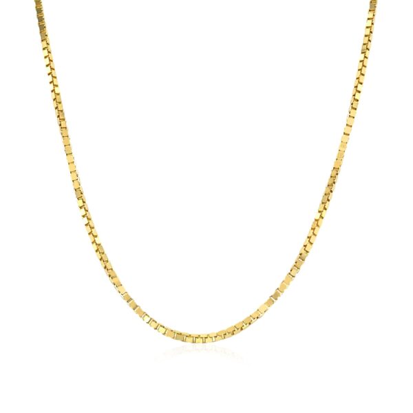 14k Yellow Gold Classic Box Chain 1.1mm - Image 11