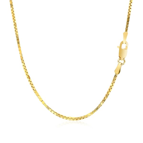 14k Yellow Gold Classic Box Chain 1.1mm - Image 10