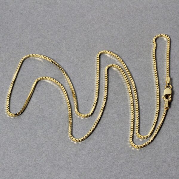 14k Yellow Gold Classic Box Chain 1.1mm - Image 5